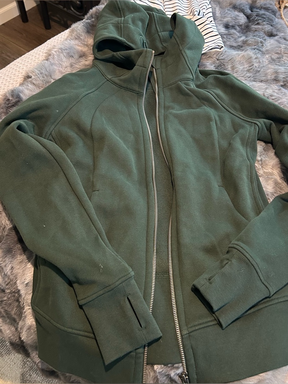 lululemon scuba Dark Green Full-Zip Hoodie Jacket
